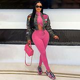 Women's Fall/Winter Camouflage Print Casual Bomber Jacket YNS-2657