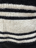Autumn Winter Knit Cardigan Striped Patchwork Leisure Set (3 sets) CM-8730