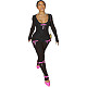 Women Sexy Transparent Lace Long Sleeves Bodycon Jumpsuit TK-6315