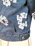 Leisure Women Printed Denim Buttons Tops Jackets CH-88005