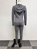 Casual Girls Stripes Zipper Hoodies And Long Pants 2 Pieces Sets NY-10677