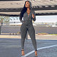 Casual Girls Stripes Zipper Hoodies And Long Pants 2 Pieces Sets NY-10677