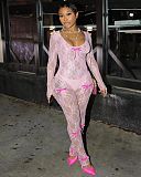 Women Sexy Transparent Lace Long Sleeves Bodycon Jumpsuit TK-6315