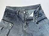 Women Elasticity Detachable Two Wear Jeans CH-88007