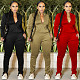 Zipper Up Long Sleeve Jackets Pencil Pants Set CH-8192