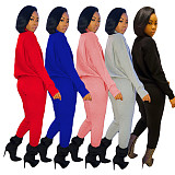 Women Turtleneck Long Sleeve Top leggings Matching Set CN-0070