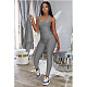 Autumn Solid Color Jacket Vest Trousers Yoga Three-piece Set CN-0051