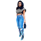 Zip Up Hooded Crop Puffer Vest Jackets ZS-0443