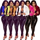 Women Faux Fur Cardigan Long Sleeve Fluffy Coat ZS-0154