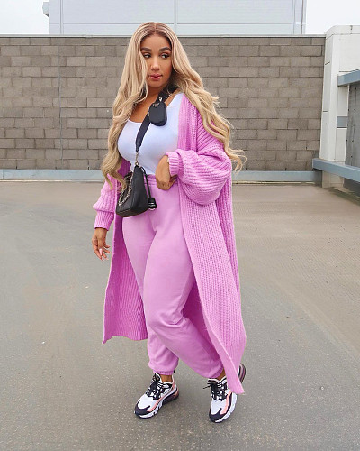 Winter Batwing Sleeve Thick Warm Long Sweater Cardigans Coat ZS-083