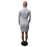 Mesh Patchwork Bandage Nightclub Blazer Dress CN-0170