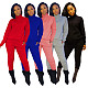 Women Turtleneck Long Sleeve Top leggings Matching Set CN-0070