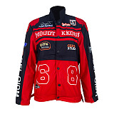 Vintage Women Long Sleeves Buttons Baseball Biker Jacket MDF-5382
