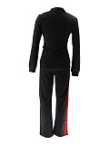 Women's Sports Leisure Two-piece Striped Patchwork Suit SFY-521