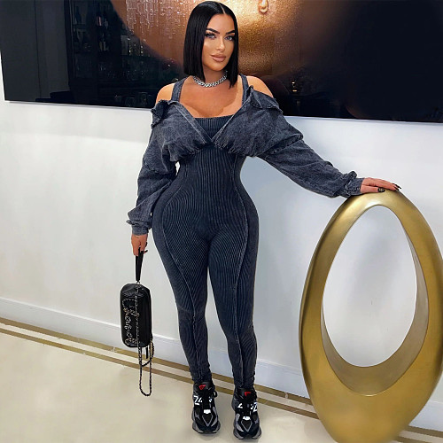 Women's Sexy Off-the-shoulder Bodycon Jumpsuit YF-10820