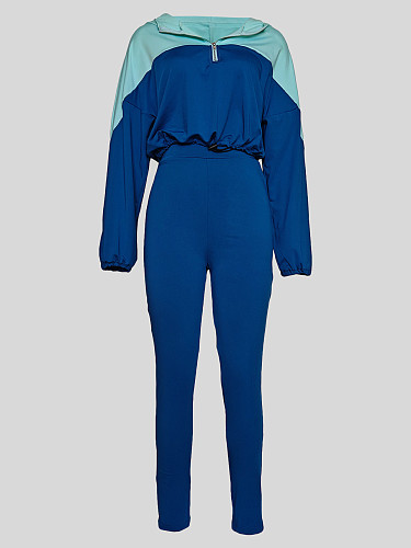 Casual Women Long Sleeve Pullover Hooded Top Tight Pants Suit MIL-073