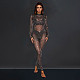 Women's Sexy See-through Mesh Press Drill Slim Jumpsuit BY-7155
