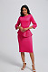 Fashion Women's Career Student Church Midi Dress OSM-6136