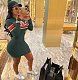 Active Wear Long Sleeve Zipper Up Striped Dresses LP-66511