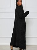 Women's Solid Color Long Sleeve Coat Thickened Sweater OD-7007