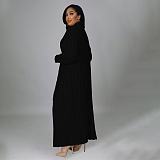 Women's Solid Color Long Sleeve Coat Thickened Sweater OD-7007