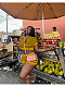 Casual Girls Short Sleeves Crop Top And Shorts Sweater Suits XT-8307