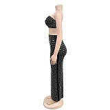 Sexy Strapless Backless Crop Top And Bodycon Long Skirt 2 Pieces Sets BY-7222