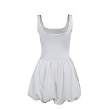 Sexy Women Solid Color Sleeveless Tank Short Dress RS-11987