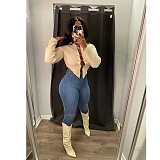 Ribbed Knitted Long Sleeve Pin Up Cardigan Crop Tops CN-0196