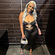 Black Sexy Women Hollow-out High-waist Bodycon Jumpsuit DLS-61454