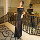 Black Sexy Strapless Patchwork Package Hips Lady Long Dresses DLS-62123