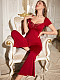 Sexy Lady's Lace Short Sleeves Top And Long Pant Home Outfits Set YQ-3014