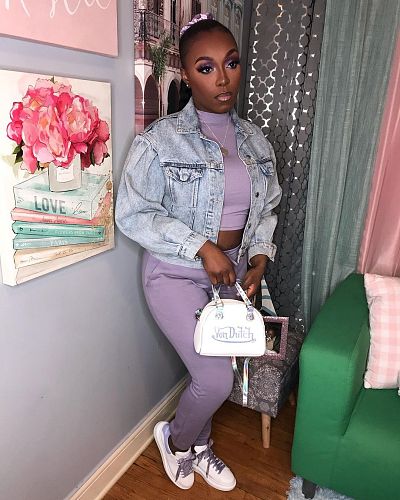 Women Make Old Single-Breasted Denim Jacket MOF-5178