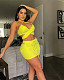 Halter Bandage Crop Top Mini Skirts Two Piece Sets OY-6352