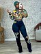 Fashion Casual Women Printed Baseball Jacket TK-1496