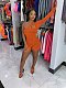 Sexy Sloping Shoulder Plaid Romper HM-6193