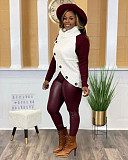 Turtleneck Patchwork Knitted Pullover Sweaters TR-1239