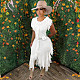 All-match Solid Color Knitted Sleeveless Tassel Dress TR-1190