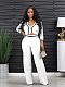 Leisure Women Stripes Knitted Zipper Long Pants 2 Piece Sets JINGJ-6122