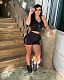 Copy Sportswear U Neck Vest Crop Top Running Shorts Set MUX-6008