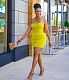 Solid Color Halter Backless Mini Dress MUX-6051