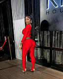 Sexy Off Shoulder V-neck Slim Two-piece Leisure Sports Sets ME-Q23S8469