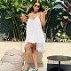 Solid Loose Halter Backless Irregular Mini Dress MEI-9235