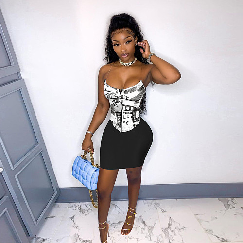 Women Crop Tops Mini Skirts Two Piece Outfits JP-1032