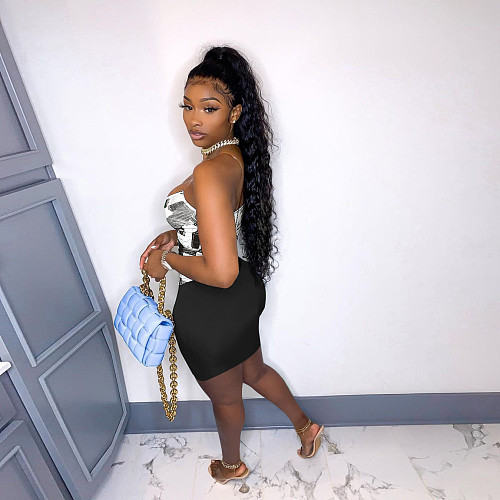 Women Crop Tops Mini Skirts Two Piece Outfits JP-1032