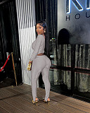 Sexy Off Shoulder V-neck Slim Two-piece Leisure Sports Sets ME-Q23S8469