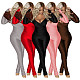 Sexy Off Shoulder V-neck Slim Two-piece Leisure Sports Sets ME-Q23S8469