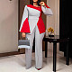 Elegant Ladies Stretch Long Sleeve Patchwork Color Matching Suit NY-3500