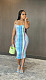 Tie-Dye Printed Suspenders Backless Milk Silk Midi Dress BS-1183