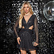 Sexy Sequin Hollowed-out Backless Black Party Dress HONGW-77268